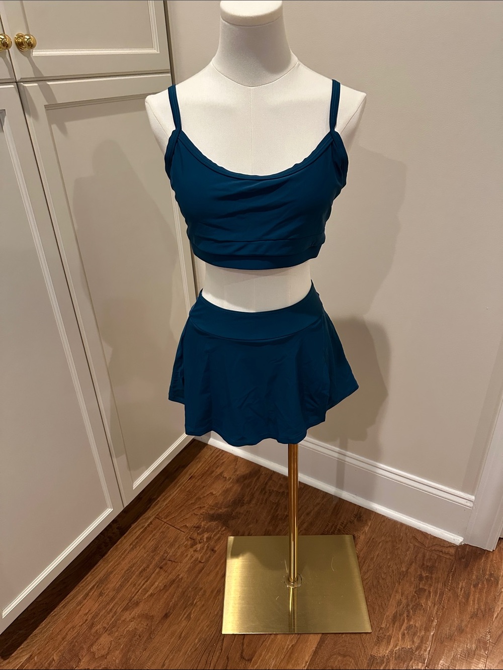 Zaful Teal Blue Two-Piece Swim Set